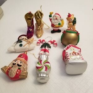 lot of 10  Vintage Assorted Christmas Ornaments